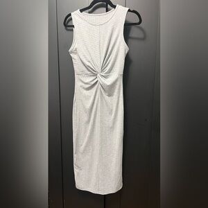 SHEIN Gray Midi side split dress. Size S. Brand new without tags.